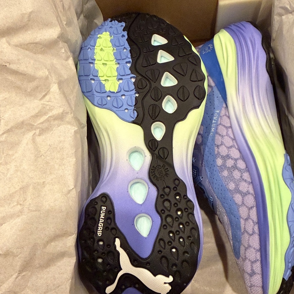 Puma Womens ForeverRun nitro Running Shoes Size 8.5 Elektro purple-fizzy Lime - Picture 2 of 4